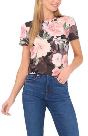 Ted Baker Amira Floral Print Top in Coral Pink at Nordstrom, Size X-Small