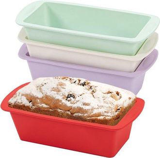 OEM Juego De Cuatro Moldes Para Pasteles (de Colores), Moldes Peque&ntilde;os De Silicona Para Reposter&iacute;a, 19,5 X 9,5 X 5,5 Cm, S&aacute;ndwiches, Financiers