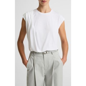 Vince Cap Sleeve Drape Top in Optic White at Nordstrom, Size X-Large