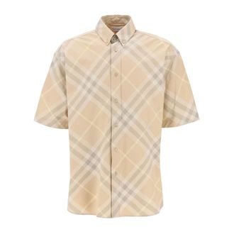 Burberry Heren, Overhemden, Beige, Maat: XL Katoen