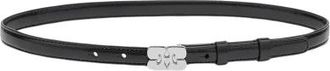 Ganni Zwarte Butterfly Riem - Dames - Riemen - Zwart - M/L - Leer - Accessoires