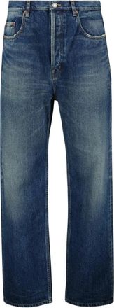 Saint Laurent High-waisted Denim Jeans - Heren - Regular Fit Jeans - Blauw - W31 - Denim - Jeans
