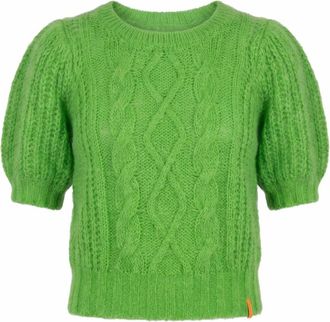 Lind Tulipan Sweater - Dames - Ronde hals truien - Groen - L/Xl - Truien & Vesten