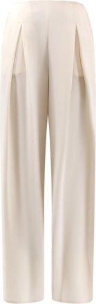 Max Mara Wijde broek - Dames - Wijde Broeken - Beige - 2XS - Broeken