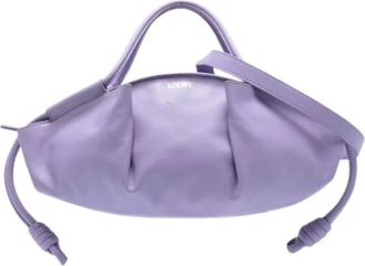 Loewe Pre-owned Handbags, female, Purple, Size: ONE SIZE Pre-owned Paseo Satchel