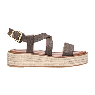 Michael Kors Wedges, female, Brown, Size: 6 1/2 US Lynn Espadrille Sandal