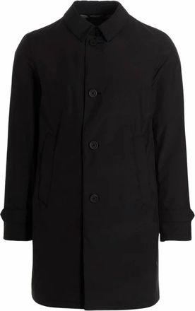 Herno Mens Laminar Trench Coat In Black