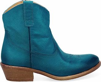 Miz Mooz Womens Carlitos Cowboy Ankle Boot In Indigo