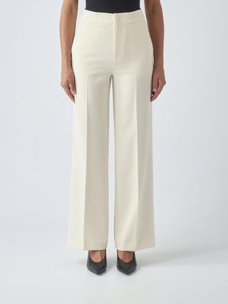 Twinset Pantaloni a gamba larga in misto viscosa con vita alta