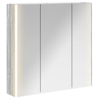 vidaXL Armario Con Espejo De Ba&ntilde;o Gris Sonoma 73.5 X 15.5 X 70 Cm Vidaxl