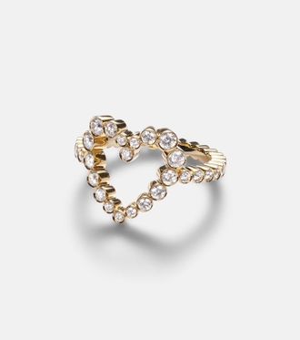 Sophie Bille Brahe Anillo Ensemble Coeur de oro de 18 ct con diamantes