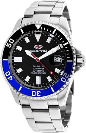 Seapro Mens Black dial Watch