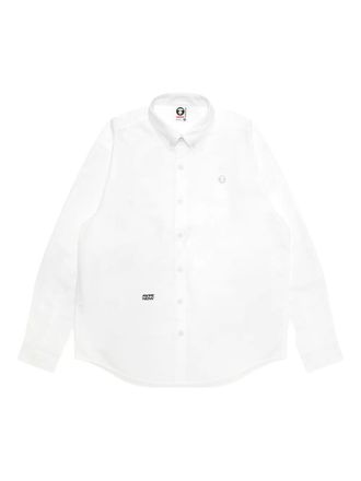 Aape By A Bathing Ape logo-patch button-down shirt - White