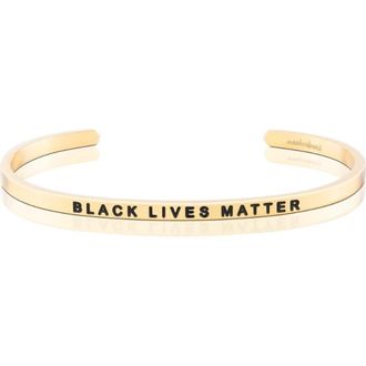 Mantra Black Lives Matter bracelet in Yellow Gold at Nordstrom