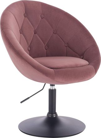 Woltu Woltu - 1x Taburete De Bar Acero Cromado Terciopelo Taburete Bajo Silla De Bar Taburete Conferencia Taburete Peluquer&iacute;a Taburete Oficina Rosa