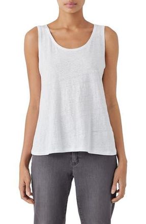 Eileen Fisher Organic Linen Tank in White at Nordstrom Rack, Size X-Large