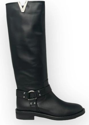 Via Roma 15 Santa Monica Enkellaarzen met band - Dames - Hoge Laarzen - Zwart - 36 EU - Schoenen