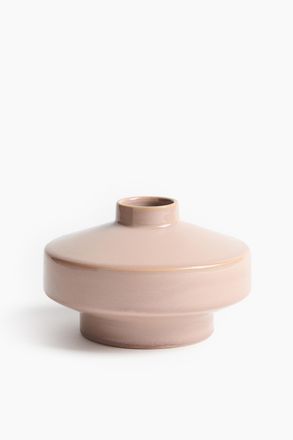 H&M Kleine Steingutvase mit reaktiver Glasur - Hellrosa