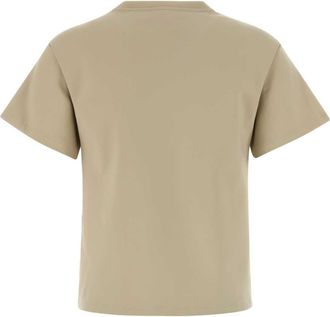 Max Mara Womens Sand Stretch Jersey Quagga T-Shirt Roccia T-shirts And Polos