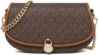 Michael Kors Mila Kleine Convertibele Crossbody Tas - Dames - Schoudertassen - Bruin - ONE Size - Polyester - Tassen