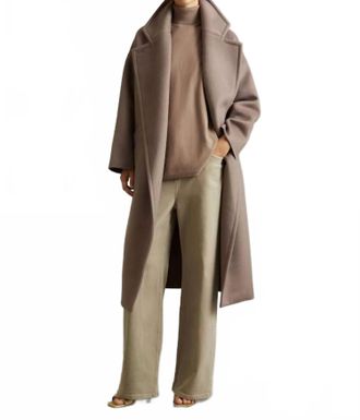Reiss Sophia Colorblock Roll Neck Sweater In Tan