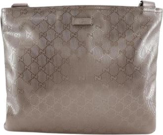 Gucci Pre-owned GG Imprime PVC Shoulder Bag - Dames - Vintage Schoudertas - Bruin - ONE Size - Vintage