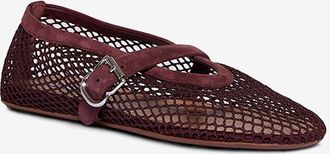 Alaia Riemchenballerinas aus Netz und Wildleder