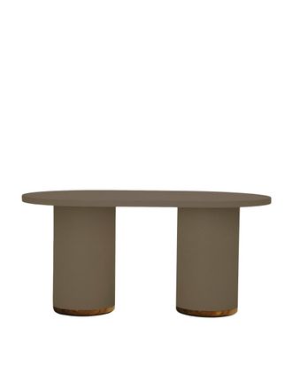 Hannun Mesa de exterior de microcemento en color tierra de 180 cm