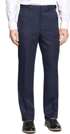 Berle Prime Poplin Trouser In Navy