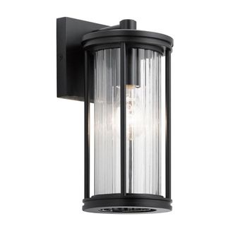 Elstead Lighting Farol de pared peque&ntilde;a, IP44, aluminio, negro