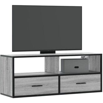 vidaXL Vidaxl - Mobile tv Grigio Sonoma 100x31x39,5cm Legno Multistrato Metallo