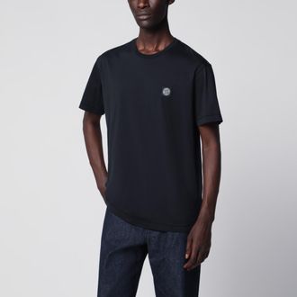Stone Island T-shirt blu navy in cotone con vestibilit&agrave; slim