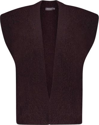 Geisha Gebreide Gilet - Dames - Truien - Paars - Maat: L Wol