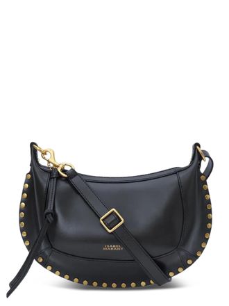 Isabel Marant Oskan Moon-Gz Crescent Studded Leather Bag