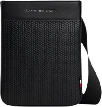 Tommy Hilfiger Th Woven Mini Crossover - Heren - Schoudertassen - Zwart - ONE Size - Tassen