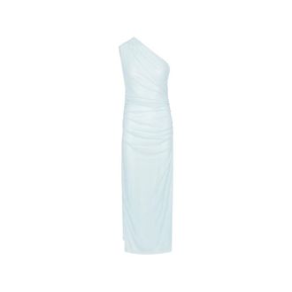 Rotate Ninkana Midi Jurk - Dames - Avondkleed - Blauw - S - Polyester - Kleedjes