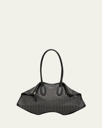 Alexander McQueen Manta Studded Sculptural Nappa Leather Shoulder Bag