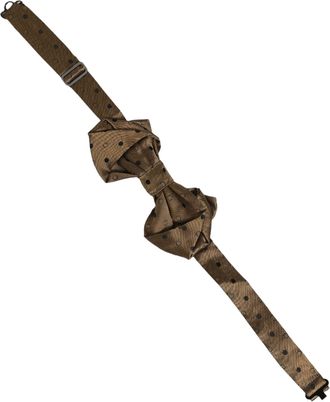 Dolce & Gabbana Silk Polka Dot Bow Tie - Brown