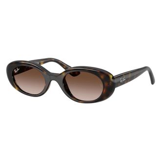 Ray-Ban Ovale Zonnebril - unisex - Zonnebrillen - Bruin - 45 MM - Nylon - Accessoires