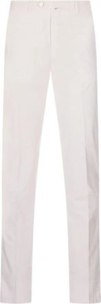 Kiton Broek met Knopen - Heren - Slim Fit Broeken - Wit - W35 - Katoen - Broeken