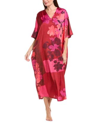 Natori Coromandel Printed Stretch Satin Wedge Caftan