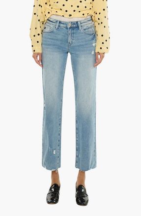 Kancan Alice Essentials Mid Rise True Straight Jeans in Mid-Dark Wash at Nordstrom, Size 29