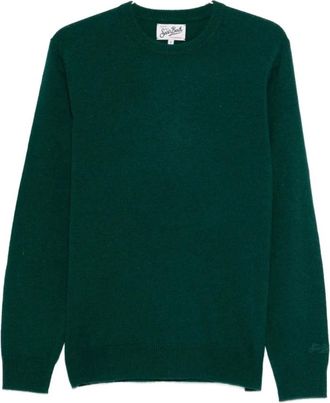 MC2 Saint Barth Regent Lamswollen Trui - Heren - Ronde hals truien - Groen - S - Wol - Truien & Vesten