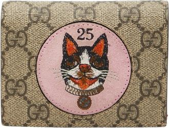 Gucci Beige Multi-Color Pvc Wallet (Bi-Fold) (Pre-Owned)