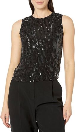 Velvet Masion Sequined Top In Black