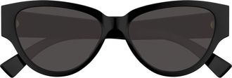 Bottega Veneta 56mm Cat Eye Sunglasses in Black at Nordstrom