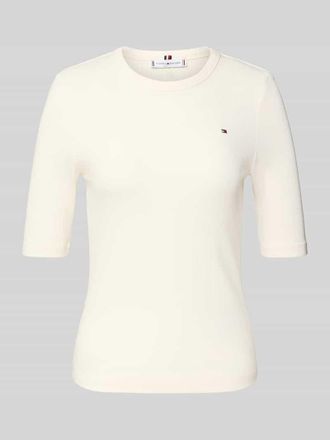 Tommy Hilfiger Slim Fit T-Shirt aus Viskose-Mix in Weiss, Gr&ouml;&szlig;e XXL
