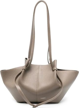 Yuzefi Tassen, Dames, Bruin, ONE Size, Leer, Mochi Tote