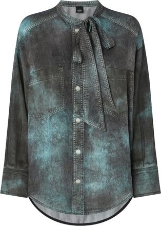 Pinko Camicia con collo lavalli&egrave;re - Grigio