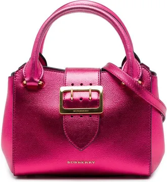 Burberry Pre-owned Burberry Small Metallic Leather Buckle Tote Ladies I0PI2VVBMSUX9E9B